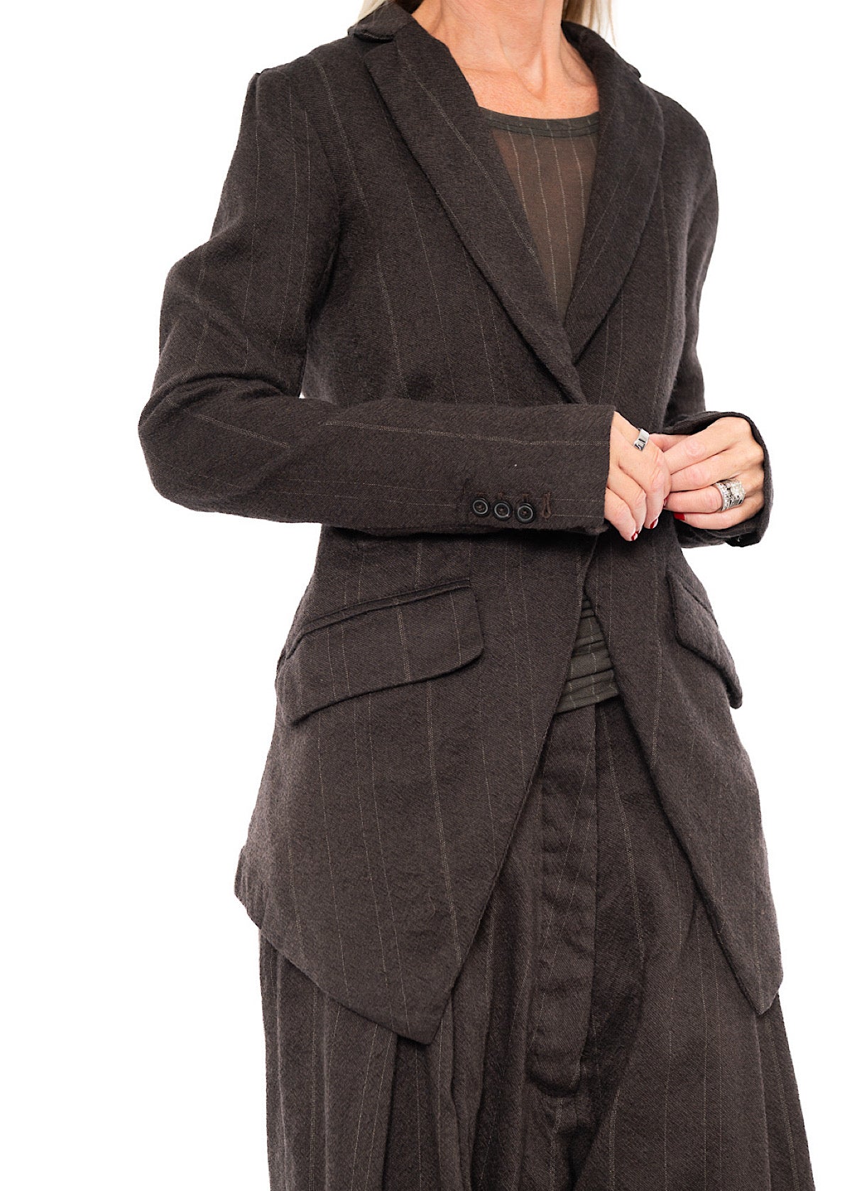 TAILORED PINSTRIPE WOOL JACKET