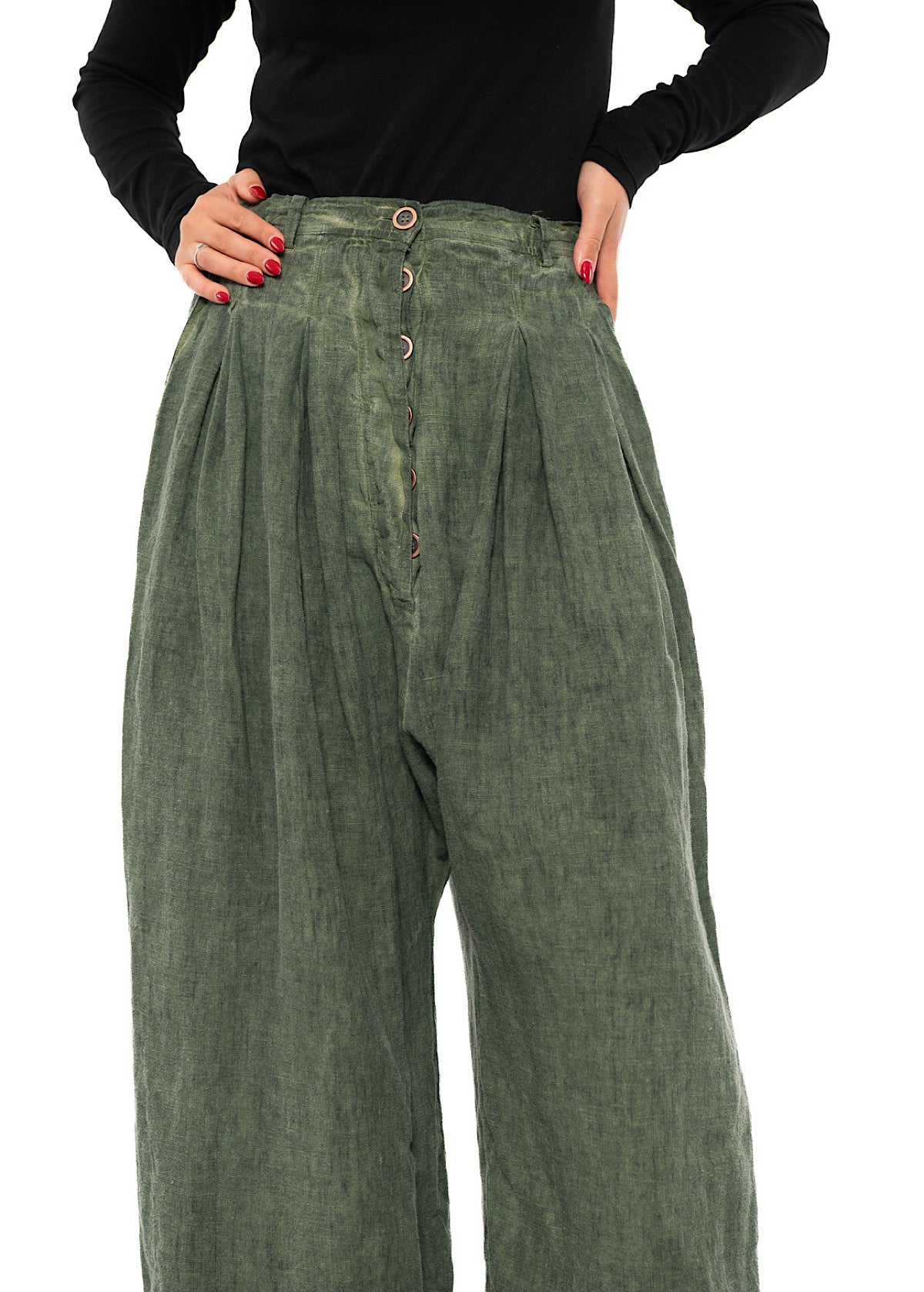 WINTER LINEN WIDE-LEG TROUSER