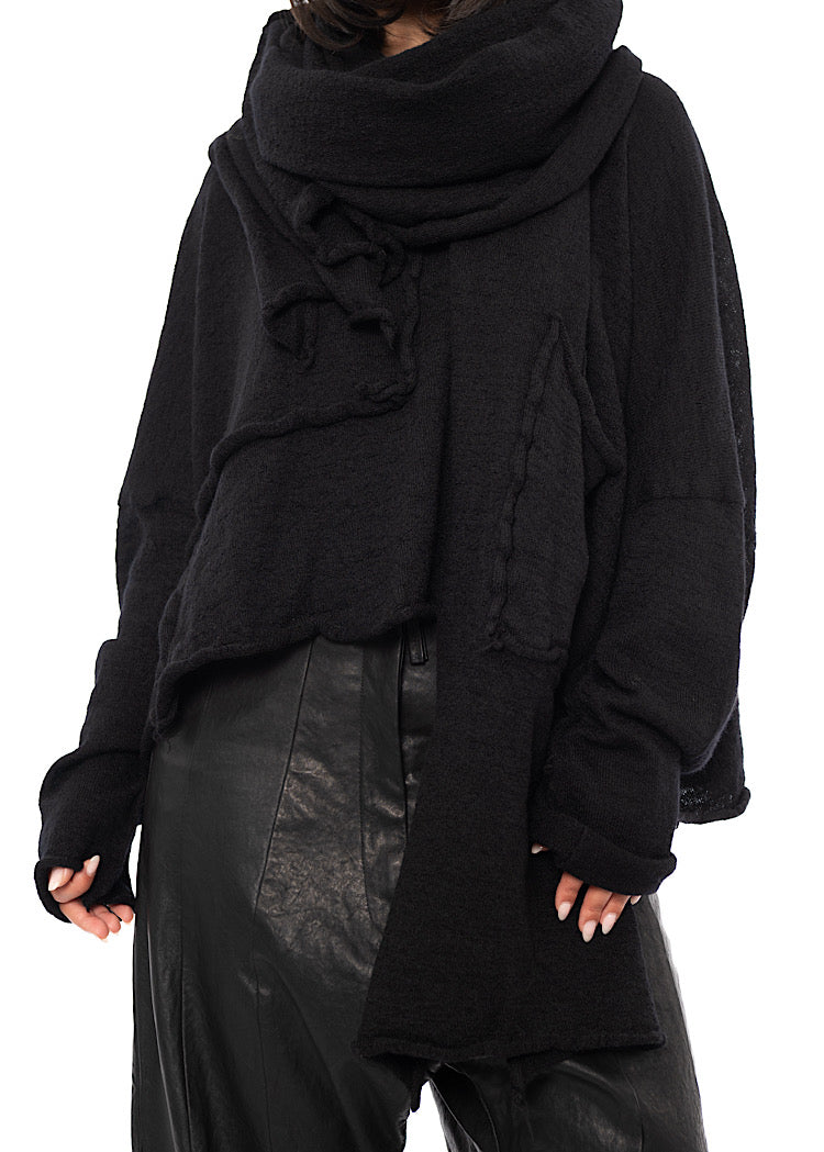 BOILED WOOL POCKET SCARF