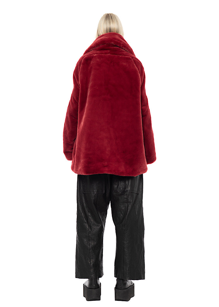 FAUX FUR COCOON JACKET
