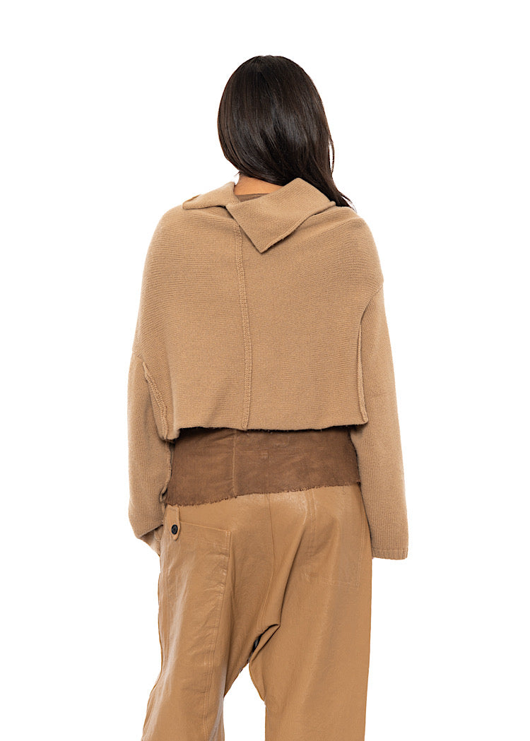 CROPPED MERINO YAK PULLOVER