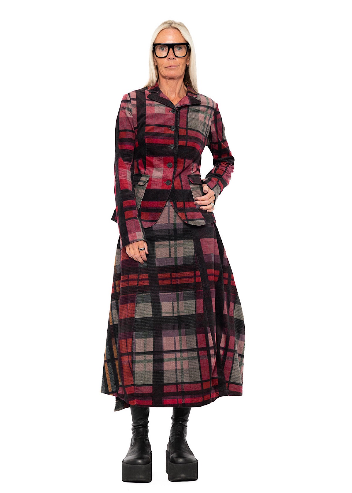HERITAGE CHECK BALLOON SKIRT