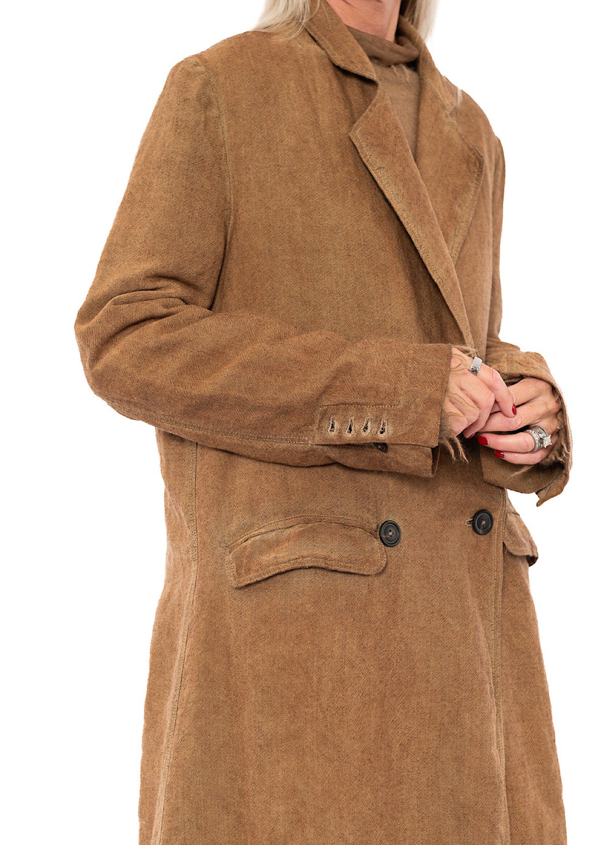 DOUBLE-BREASTED LONG COAT