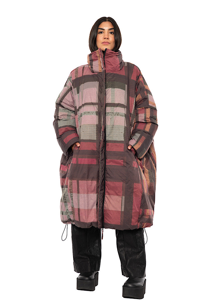 HERITAGE CHECK PUFFER COAT