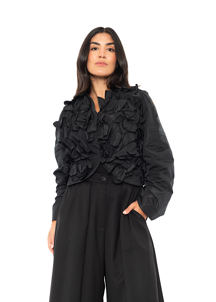 FLOWER APPLIQUÉ SHORT JACKET