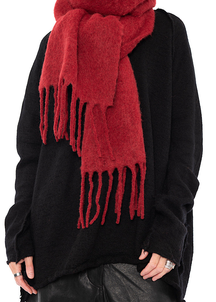 FRINGED ALPACA-BLEND SCARF