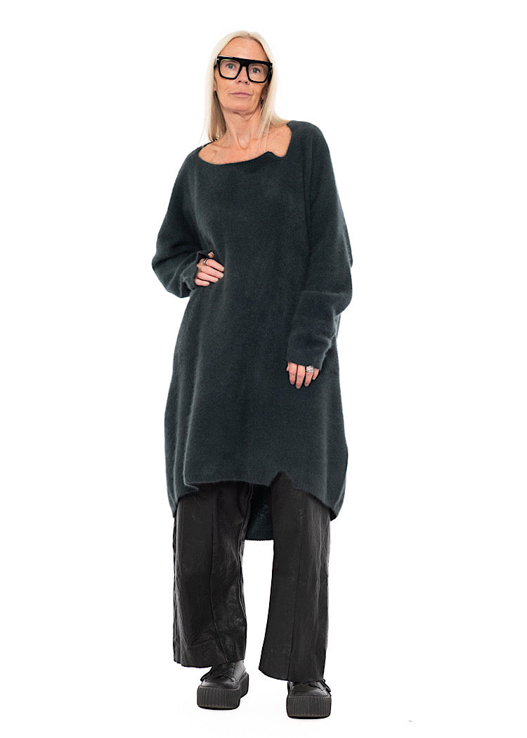 SIGNATURE RACCOON HAIR KNITTED TUNIC