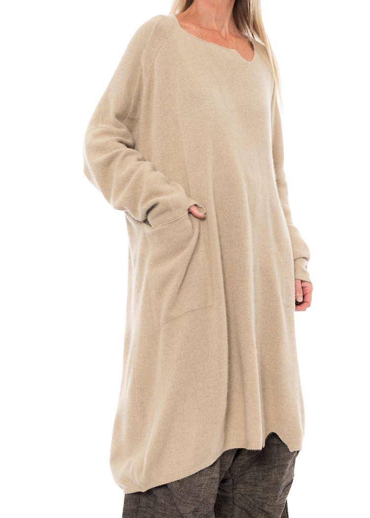 SIGNATURE RACCOON HAIR KNITTED TUNIC