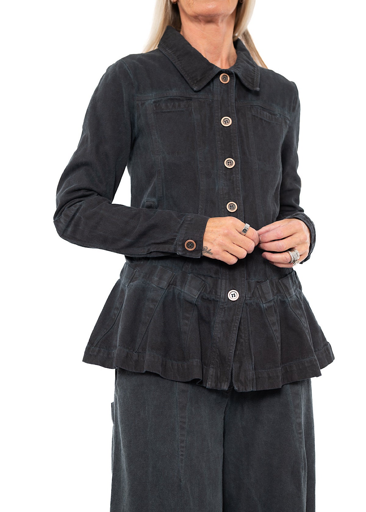 GARMENT-DYED DENIM JACKET