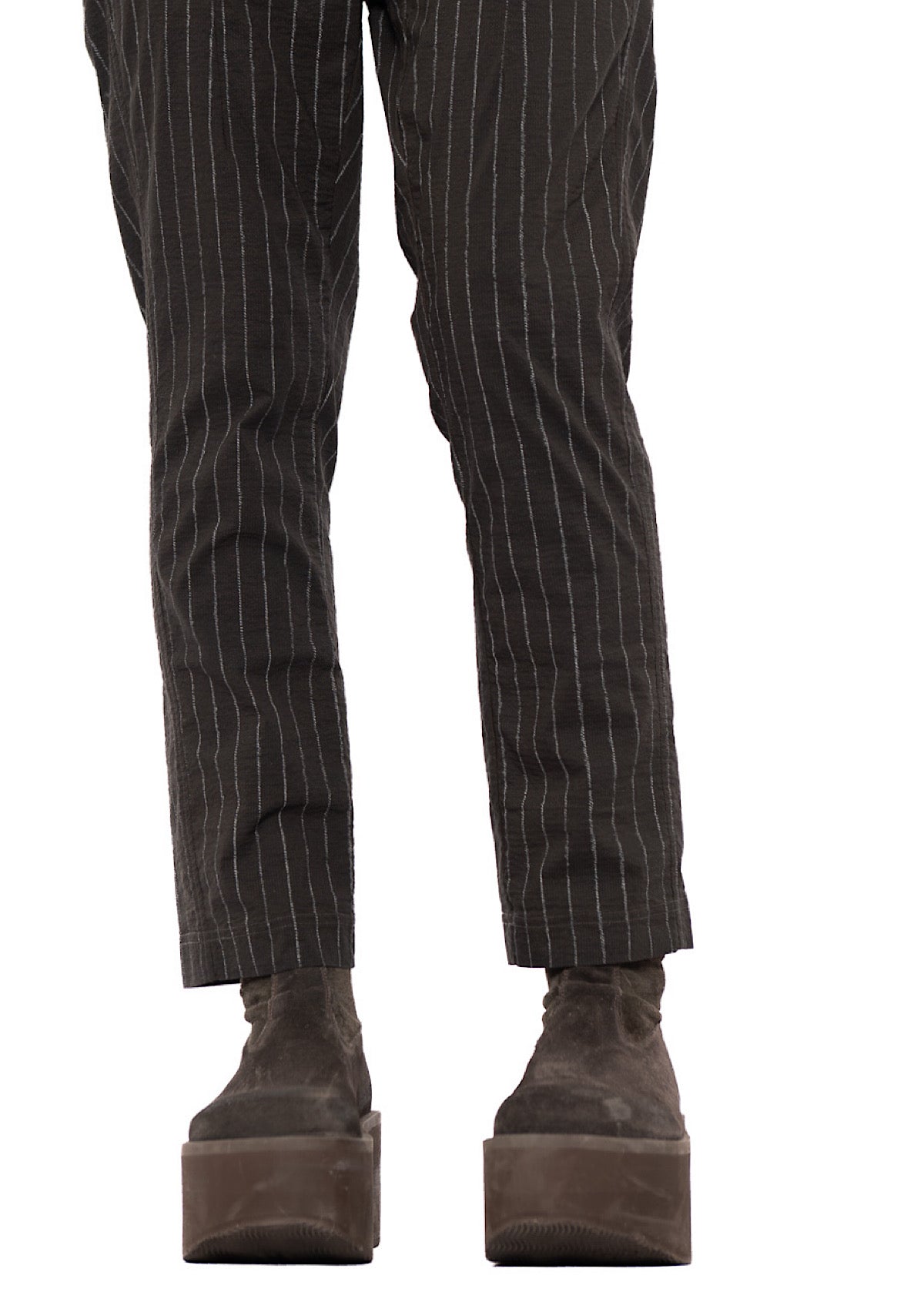 TAPERED PINSTRIPE STRETCH TROUSER