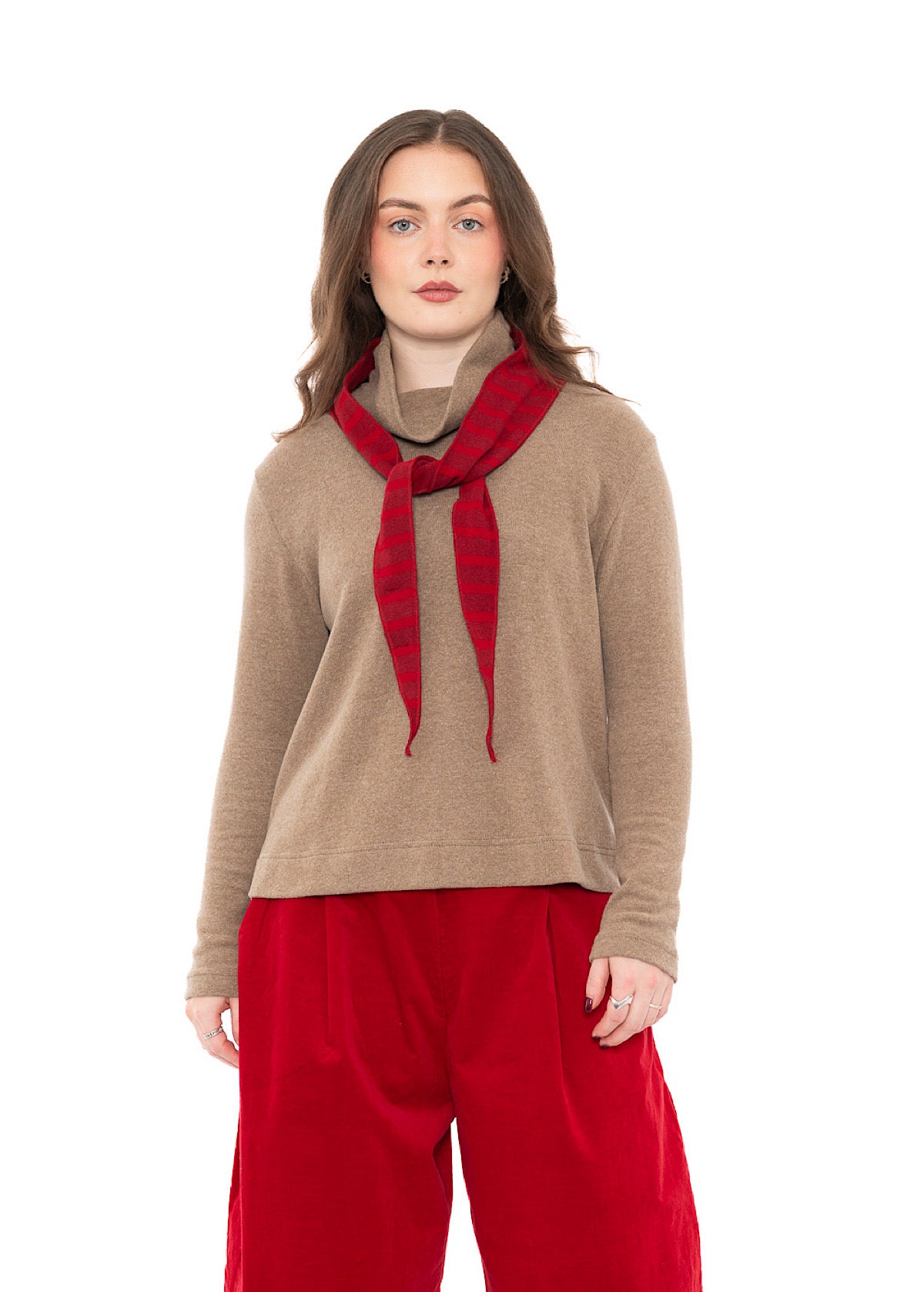 KNITTED ROSE NECKERCHIEF