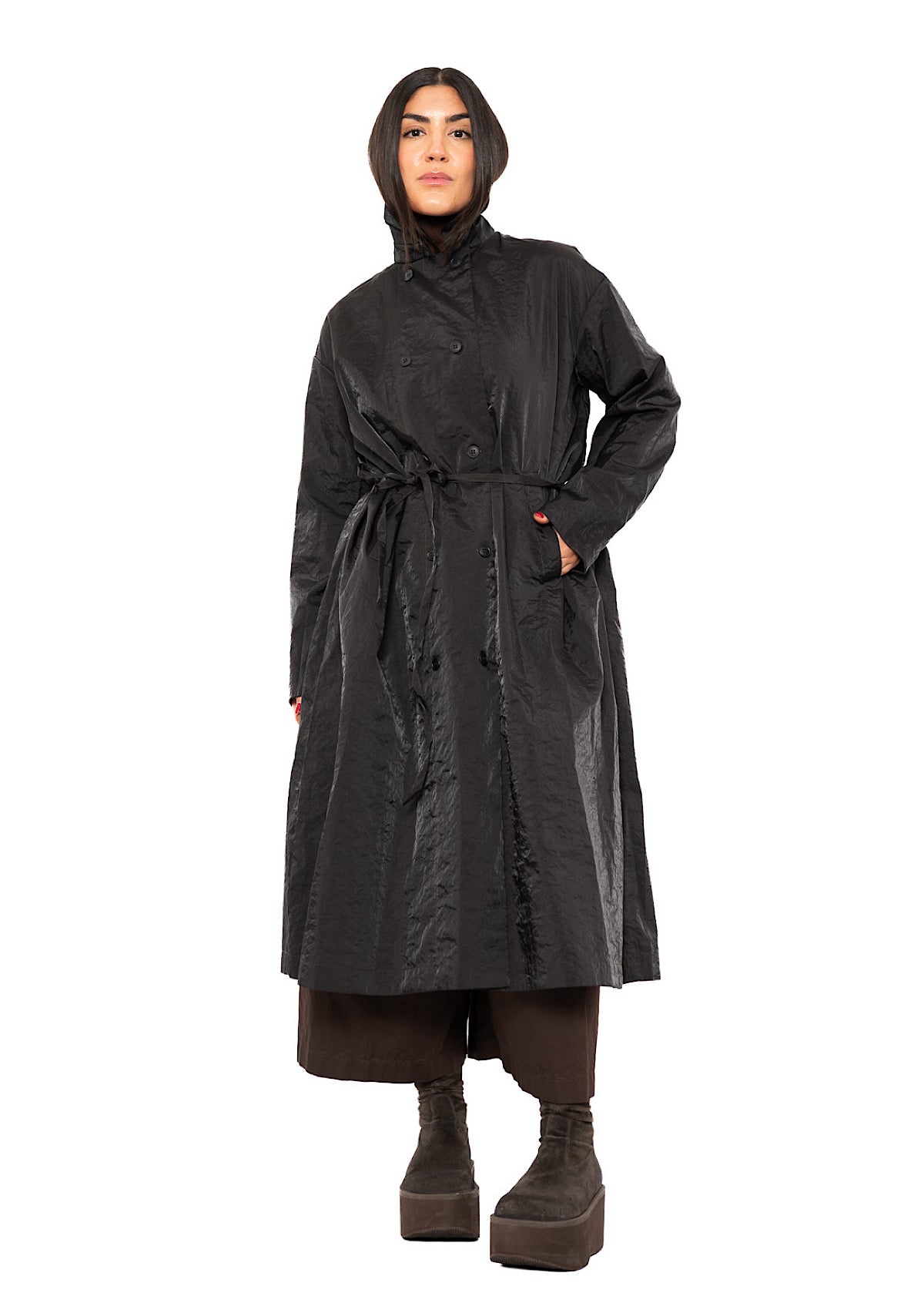 SILK MIX TRENCH COAT