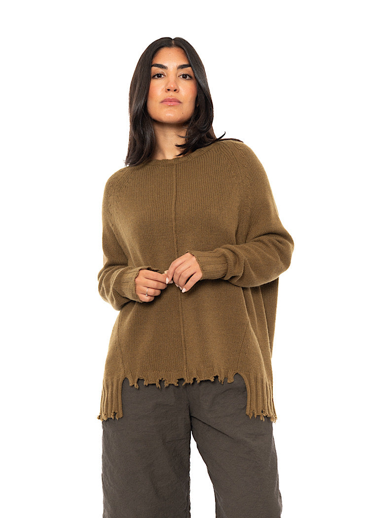 RELAXED CASHMERE-MIX KIARA PULLOVER