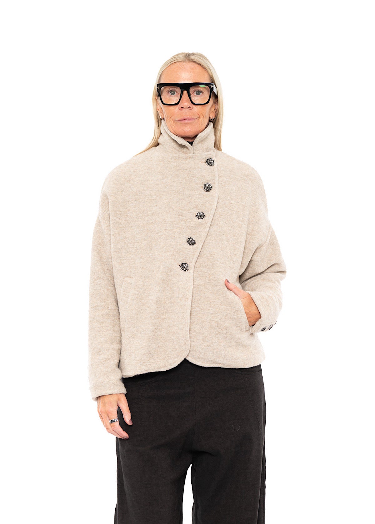 WOOL-BLEND BOXY JACKET