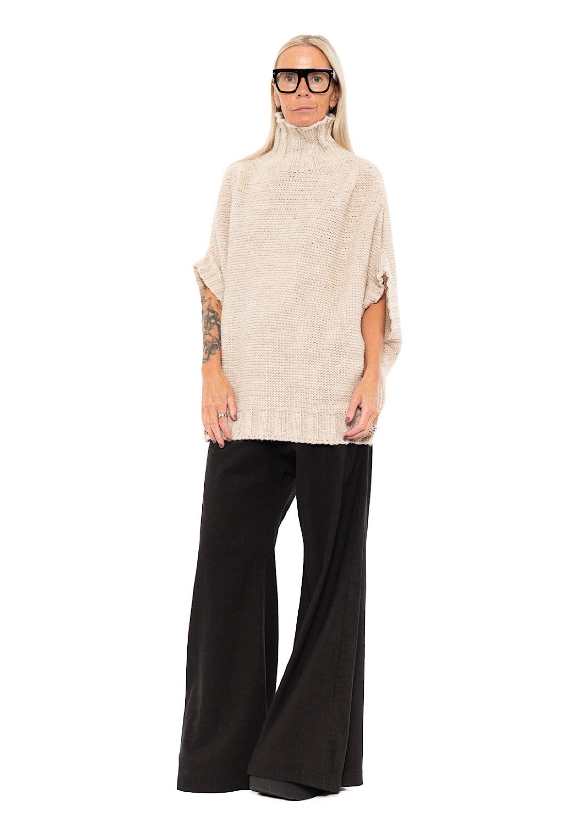 HIGH NECK KNITTED PULLOVER