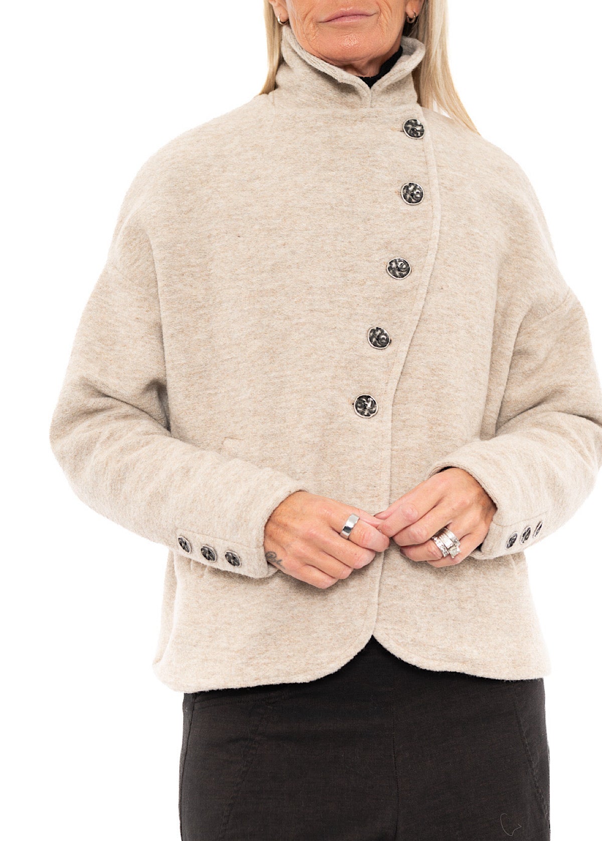 WOOL-BLEND BOXY JACKET