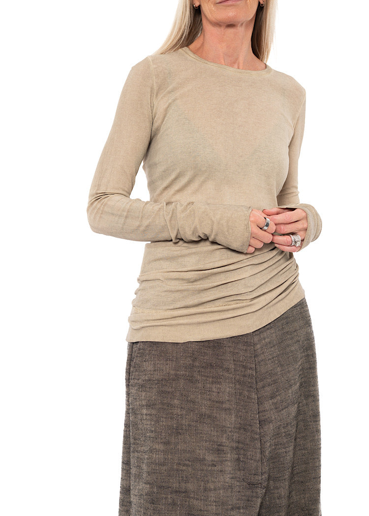 FITTED RIB JERSEY T-SHIRT