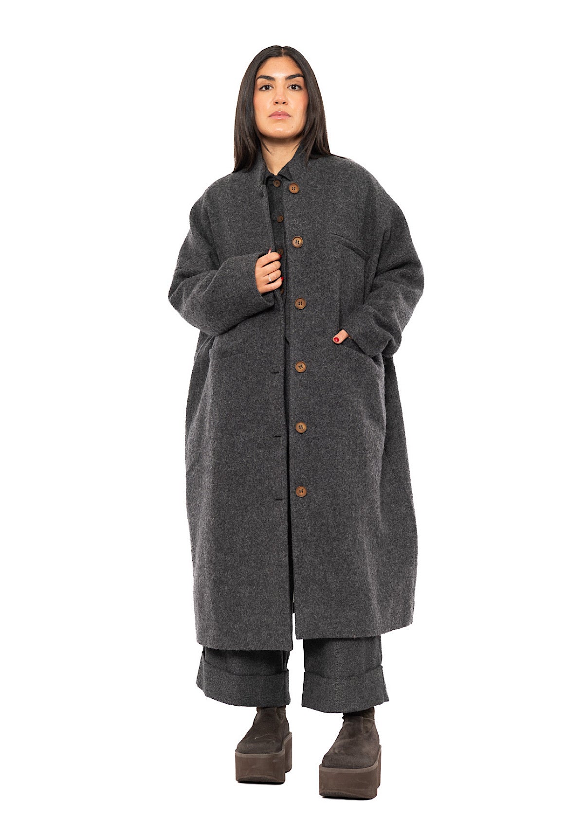 OVERSIZED VIRGIN WOOL ISA COAT