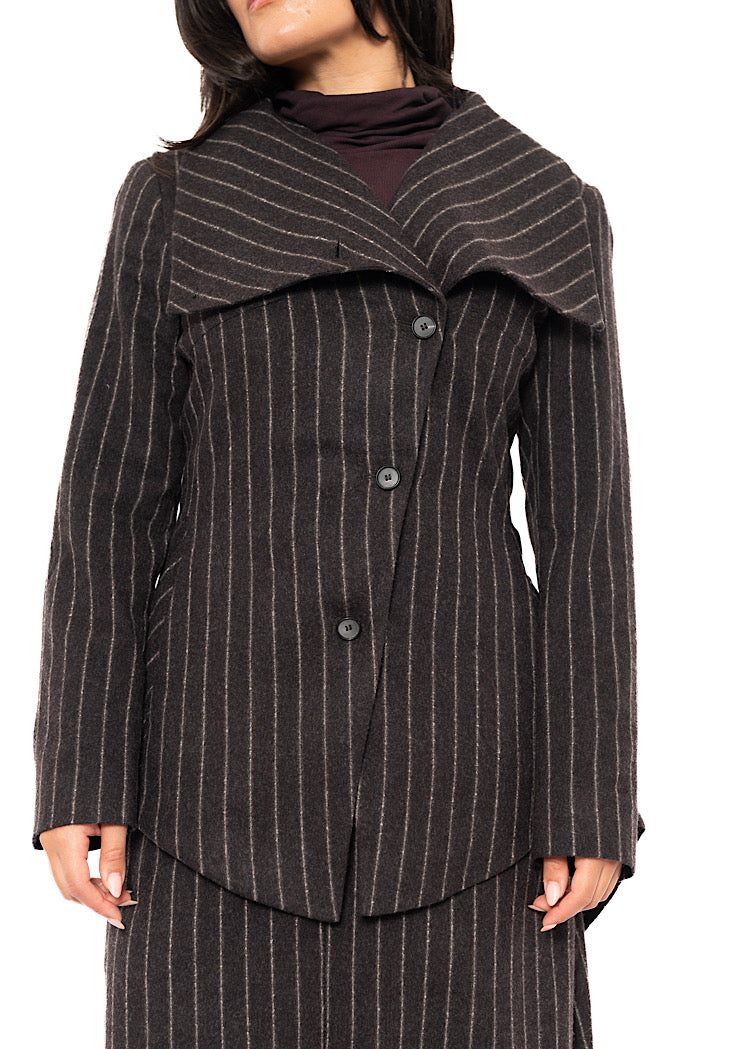 ASYMMETRIC TAILORED WOOL JACKET