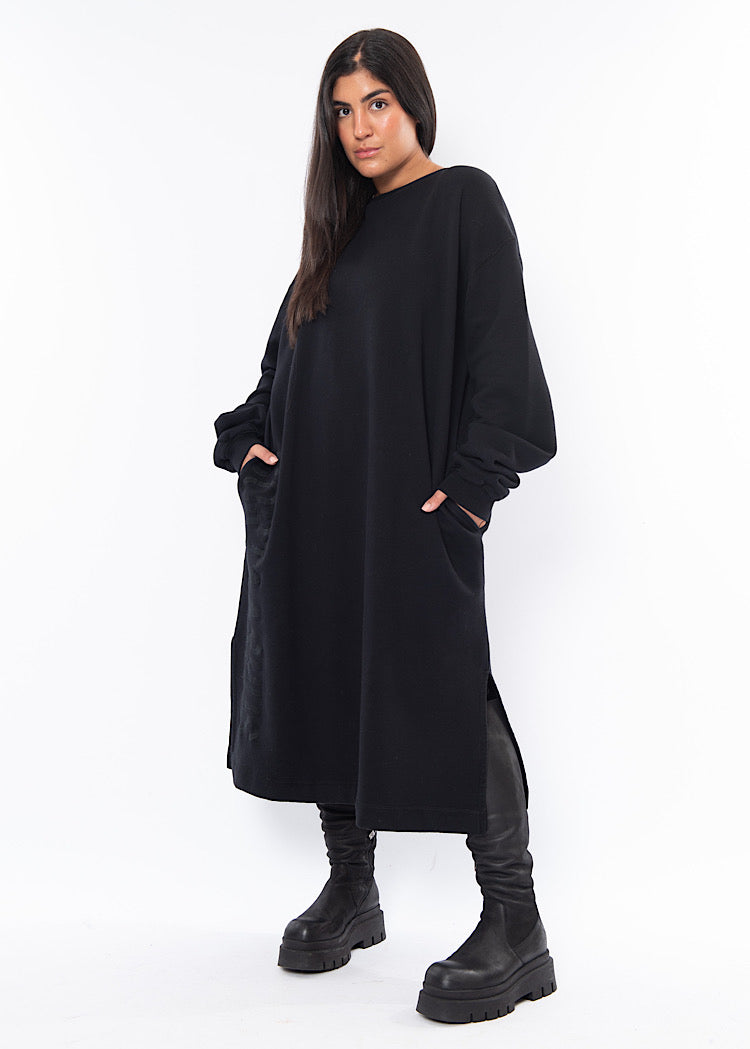 SORT AARHUS SWEATSHIRT DRESS