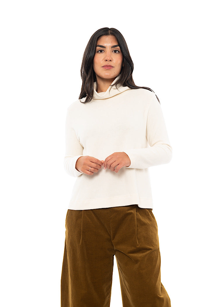 COTTON-FLEECE LYDIA PULLOVER