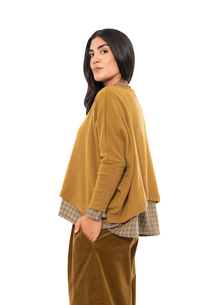 SIGNATURE COTTON-FLEECE KIRA PULLOVER