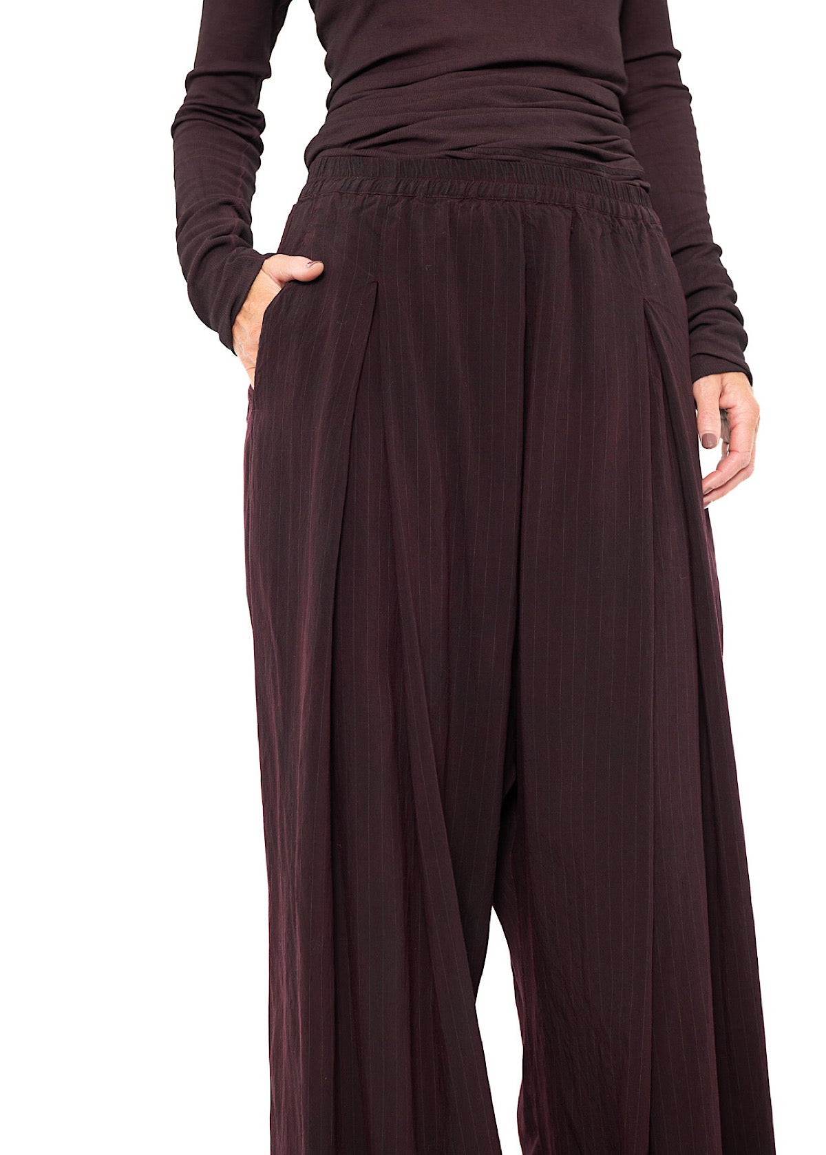 FLUID PINSTRIPE PALAZZO TROUSER