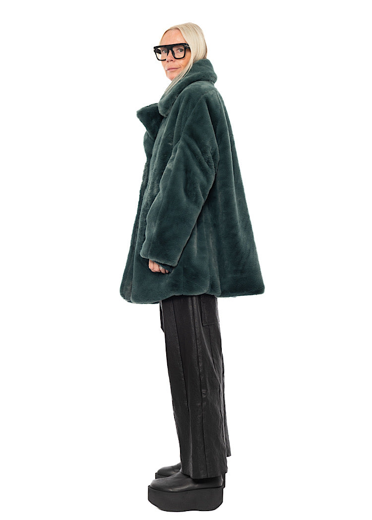 FAUX FUR COCOON JACKET