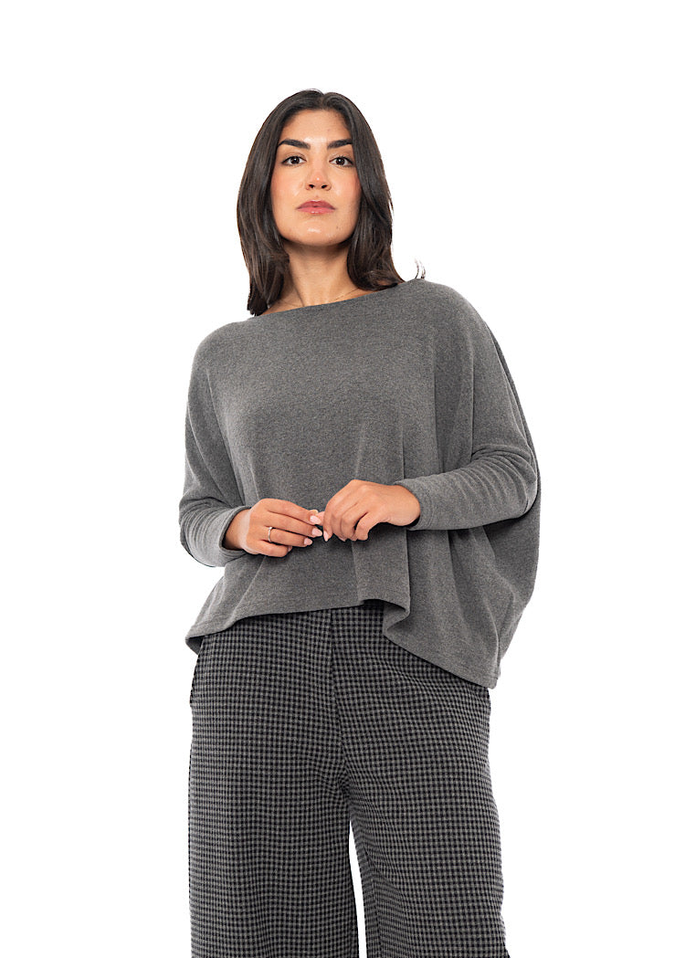 SIGNATURE COTTON-FLEECE KIRA PULLOVER