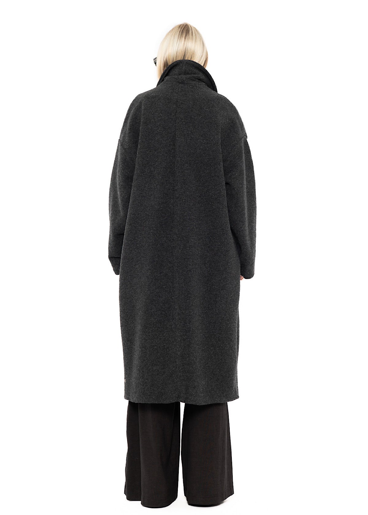 WOOL-BLEND COAT WITH SCARF