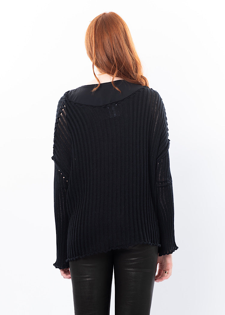 SORT AARHUS KNITTED PULLOVER