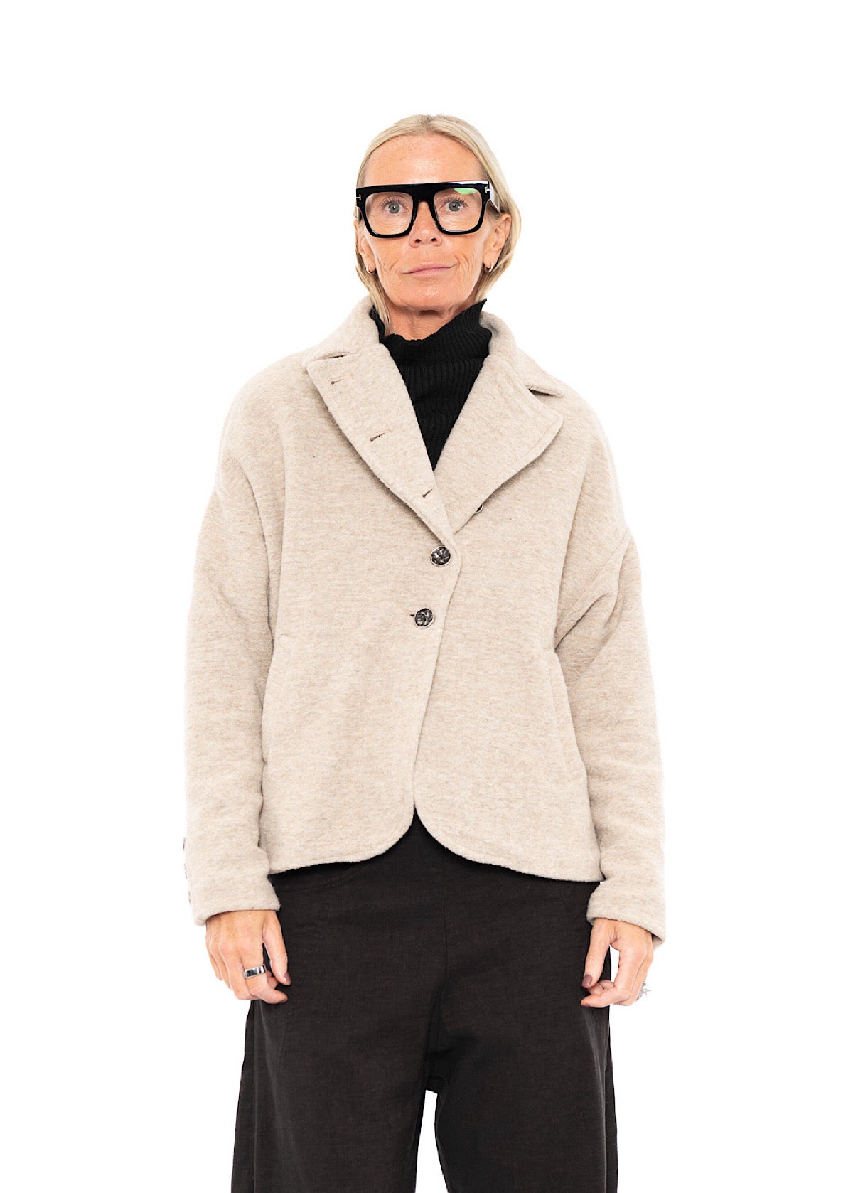 WOOL-BLEND BOXY JACKET