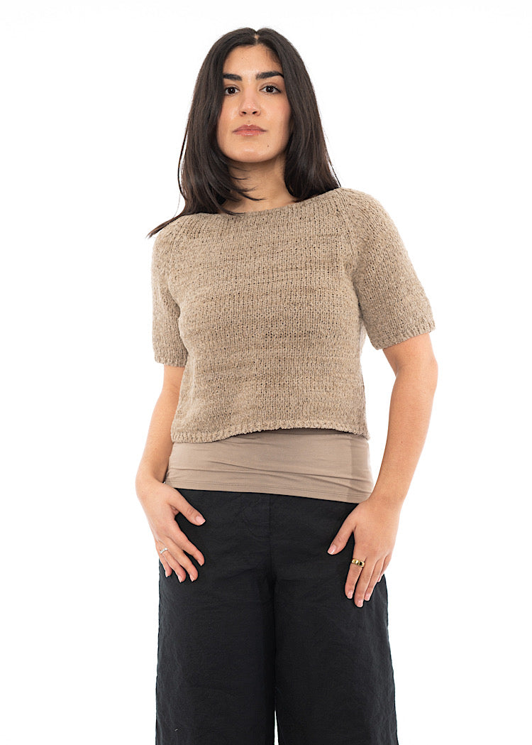 SARAH PACINI CROPPED PULLOVER