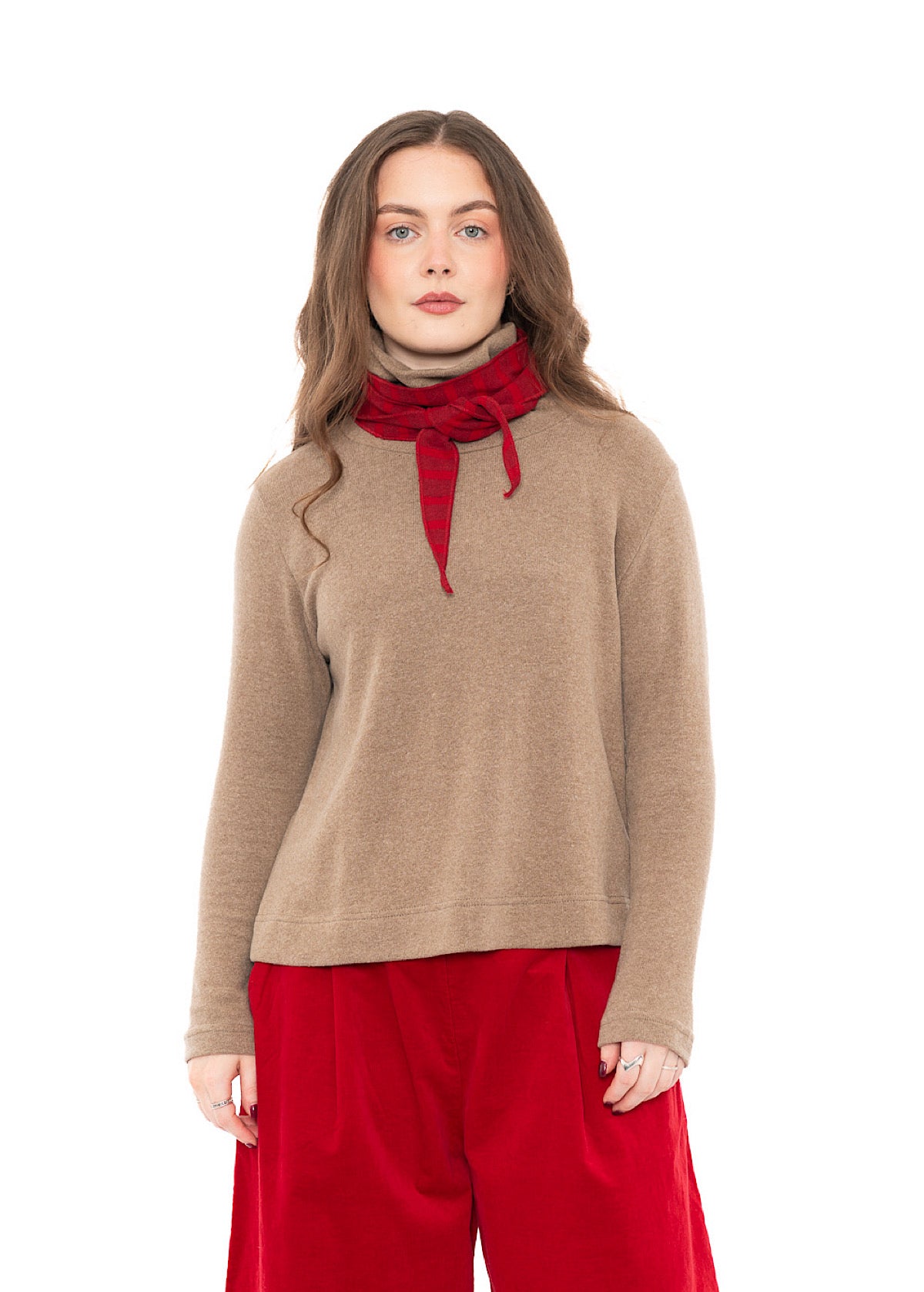 KNITTED ROSE NECKERCHIEF