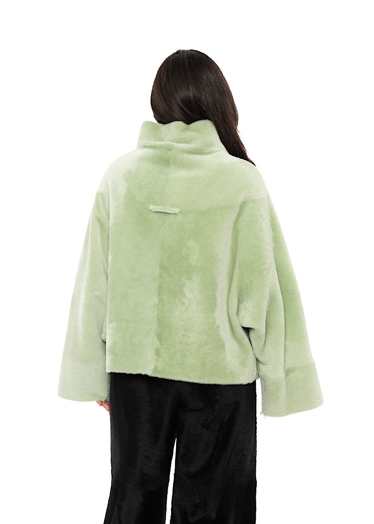 REVERSIBLE FUR-FINISHED PULLOVER