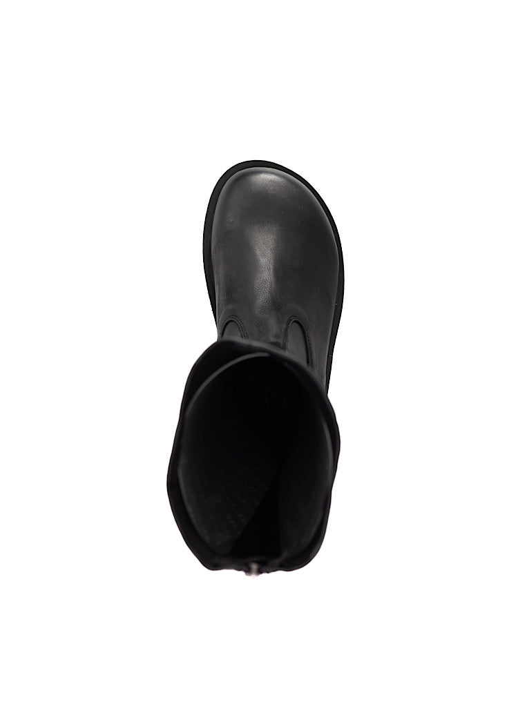 STRETCH LEATHER PLATFORM BOOT