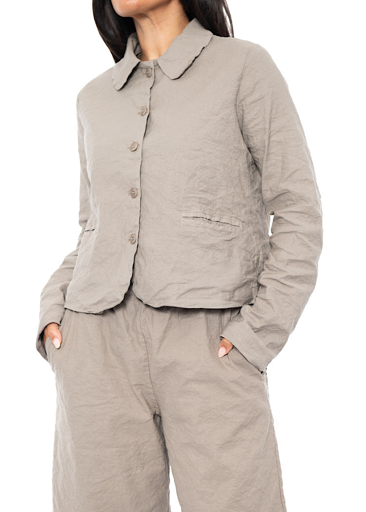 SIGNATURE CRINKLE BOXY JACKET