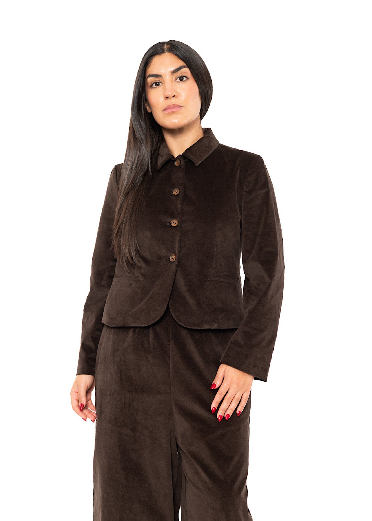 CROPPED VELVET GINNY JACKET