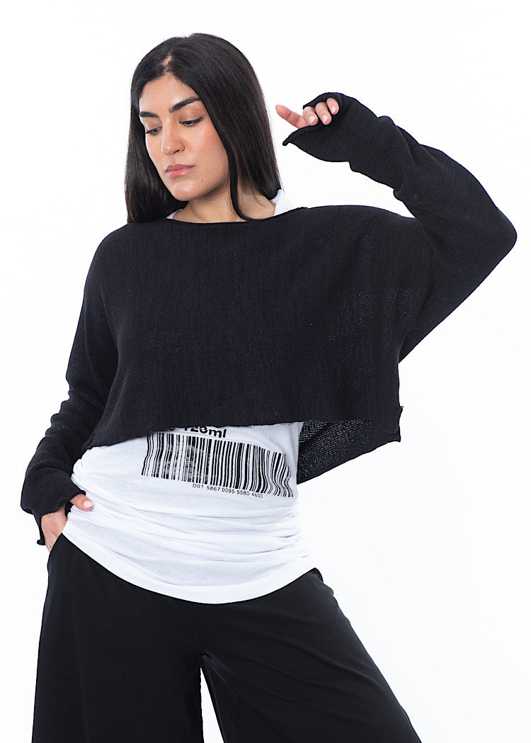 RUNDHOLZ BLACK LABEL CROPPED PULLOVER