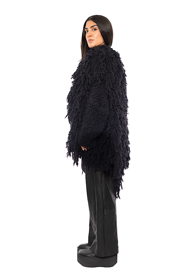 TEXTURED WOOL BLEND GILET