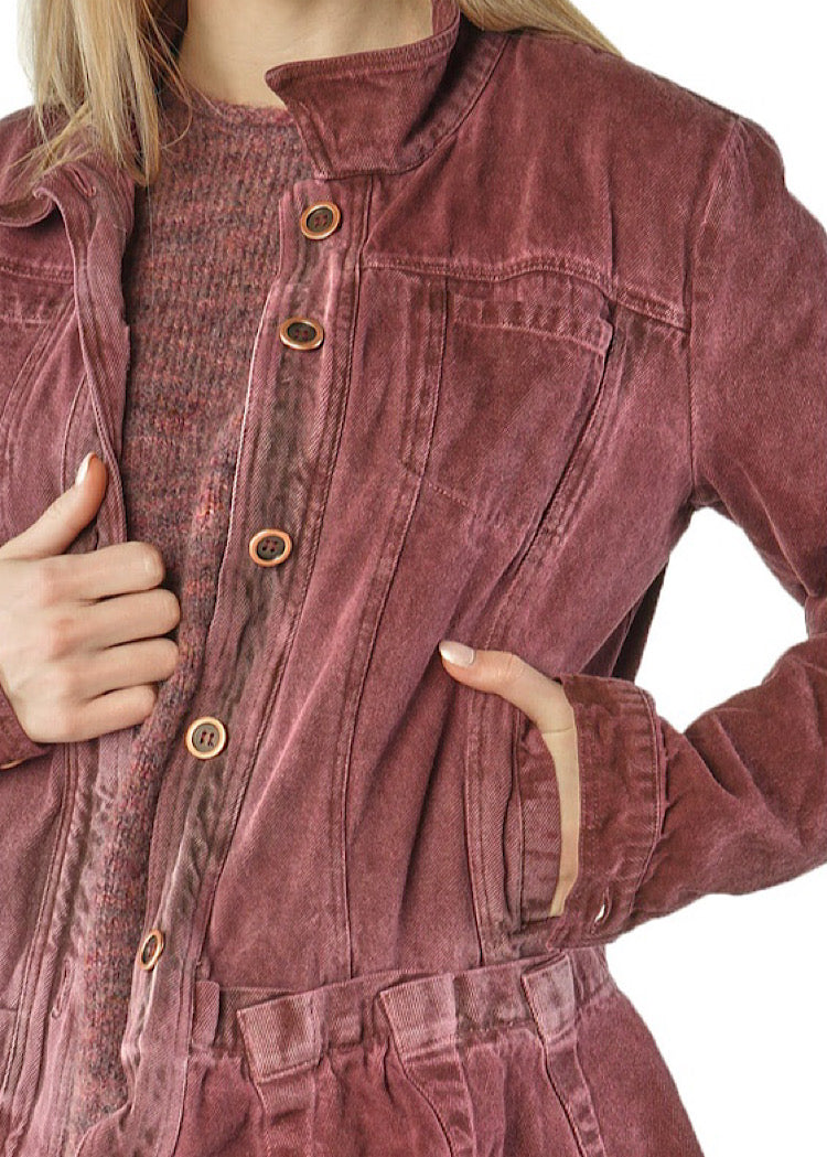 GARMENT-DYED DENIM JACKET *FOREST CLOUD* (Shown in LAVA CLOUD)