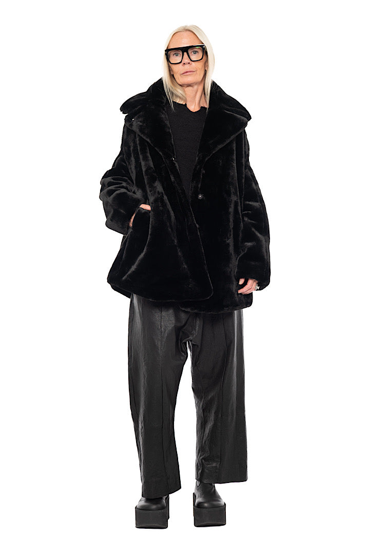 FAUX FUR COCOON JACKET
