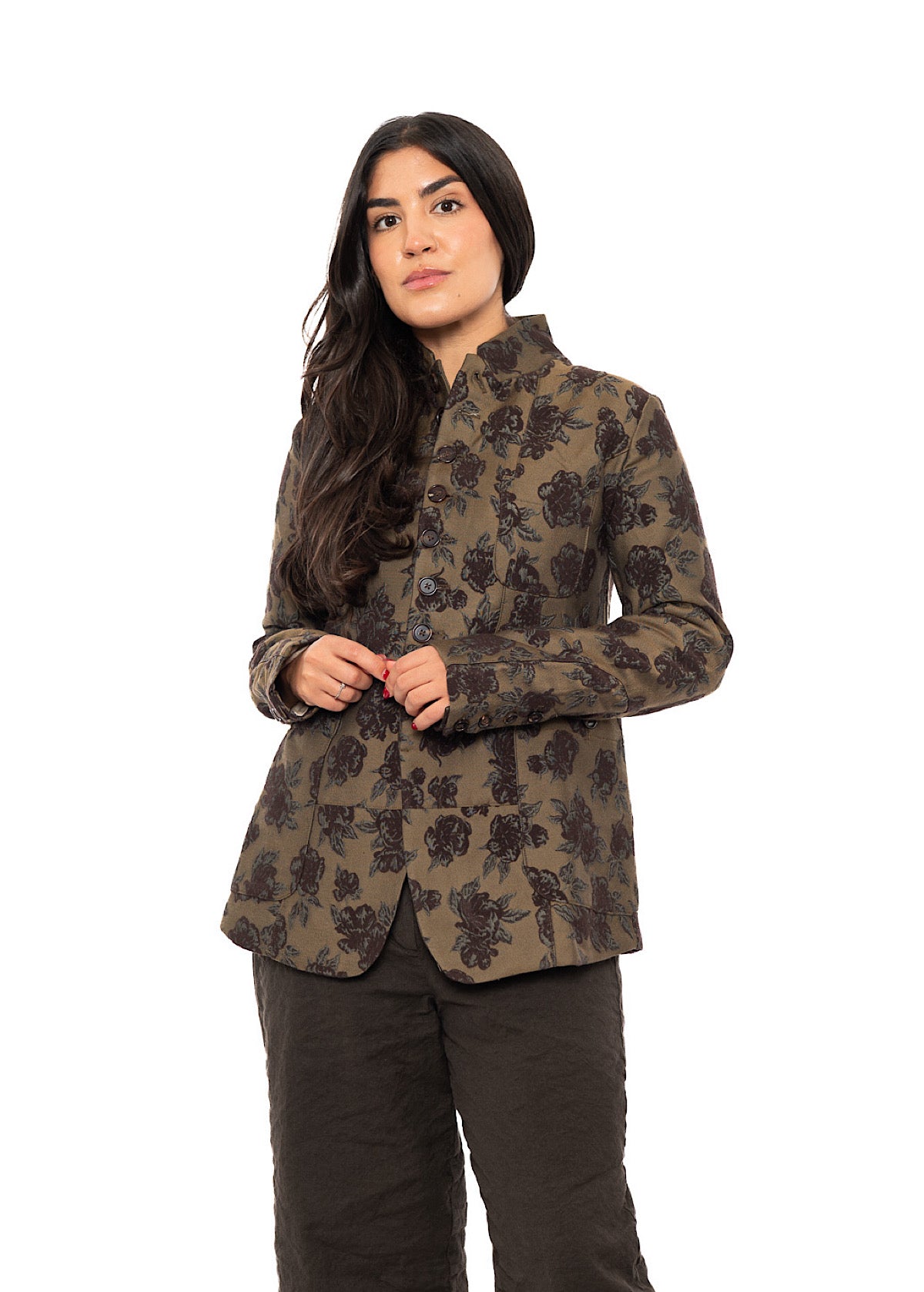 HERITAGE FLORAL STAND COLLAR JACKET