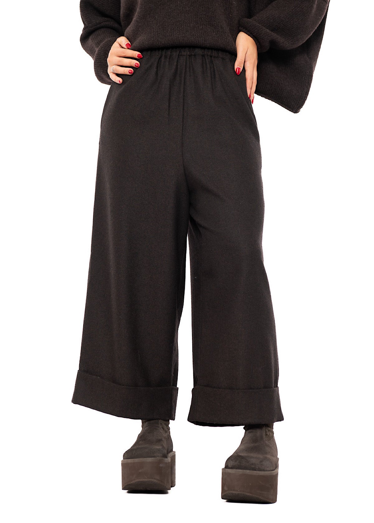 HERRINGBONE WIDE LEG GIONA TROUSER