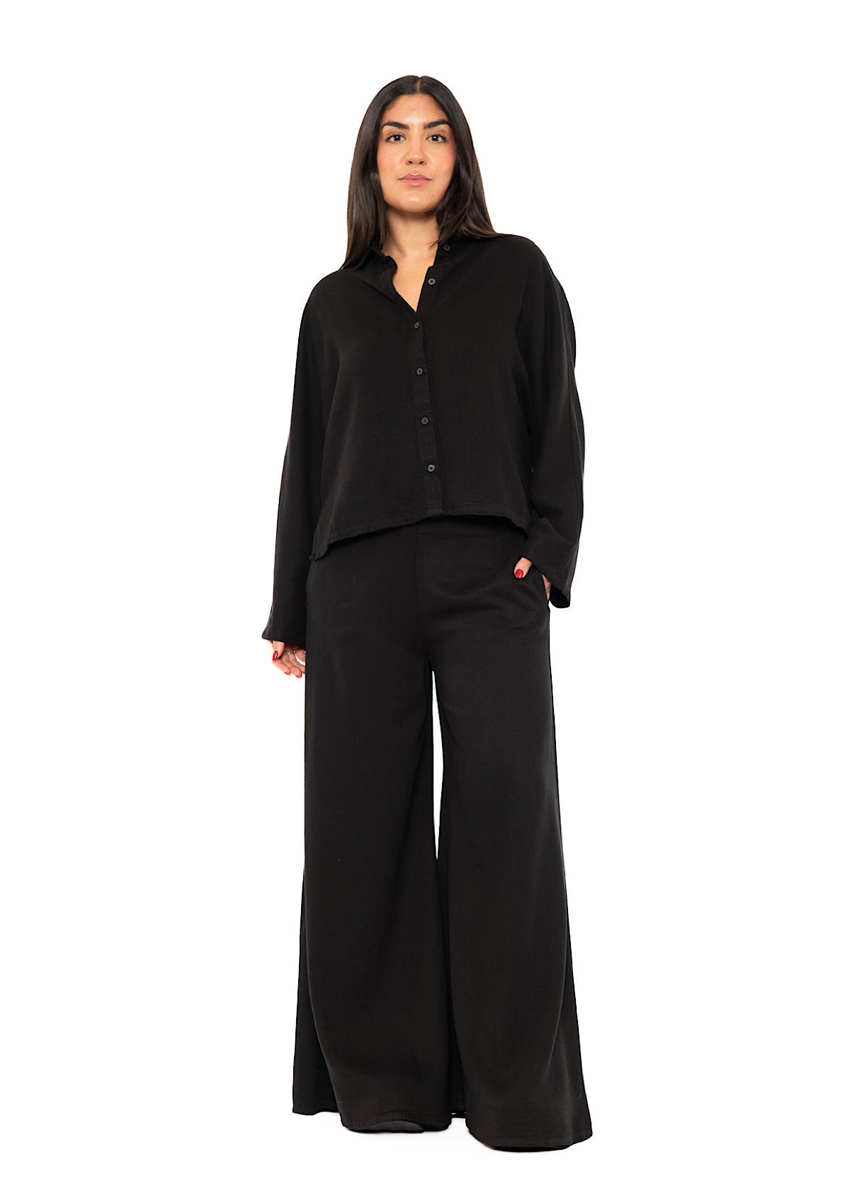 BOXY BATWING SLEEVED BLOUSE