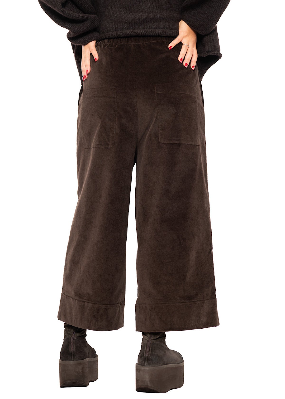 VELVET WIDE LEG GIONA TROUSER