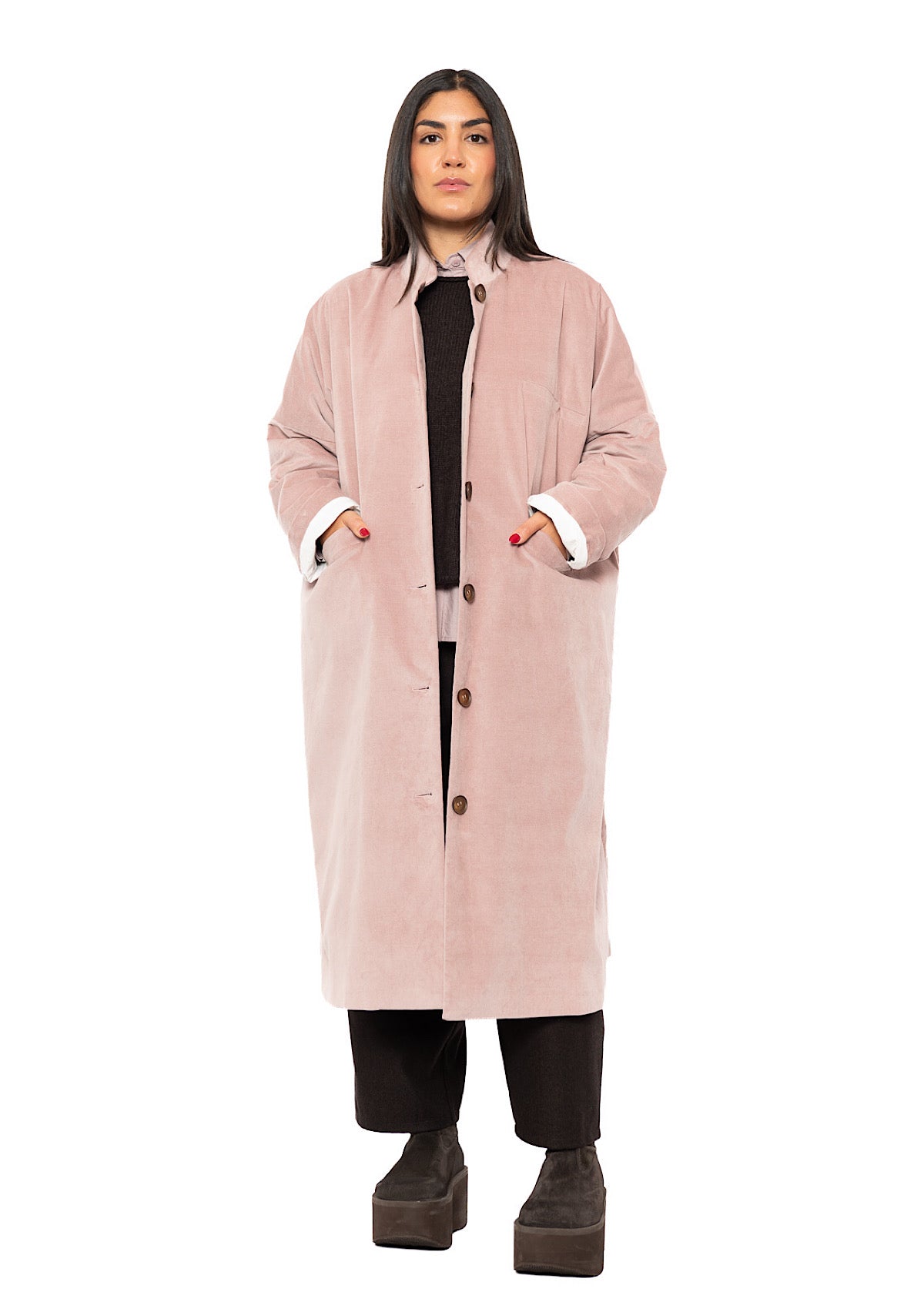 OVERSIZED VELVET ISA COAT