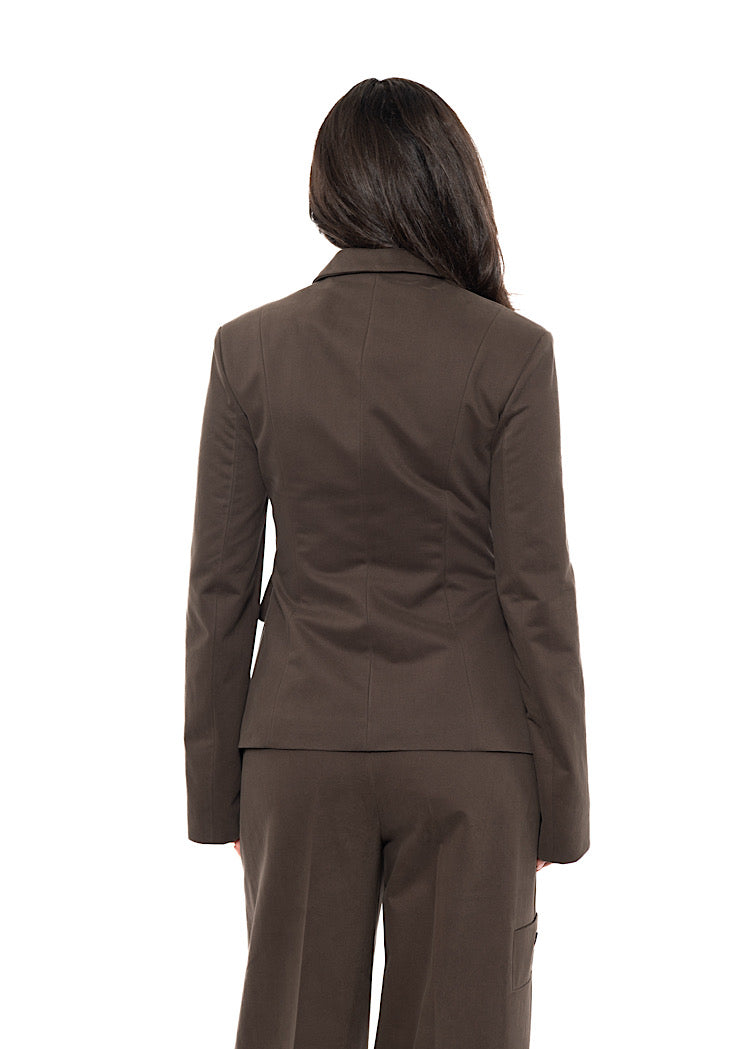 TAILORED COTTON WOOL JACKET