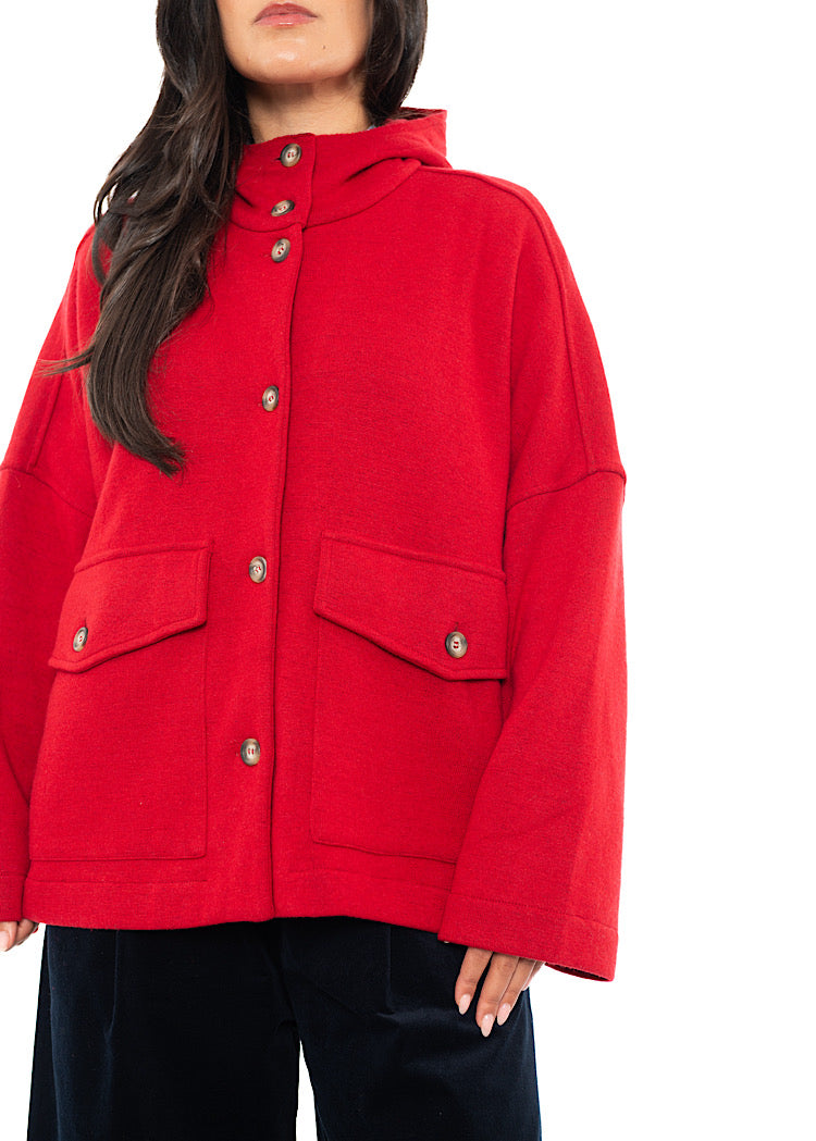 OVERSIZED HOODED WELL JACKET