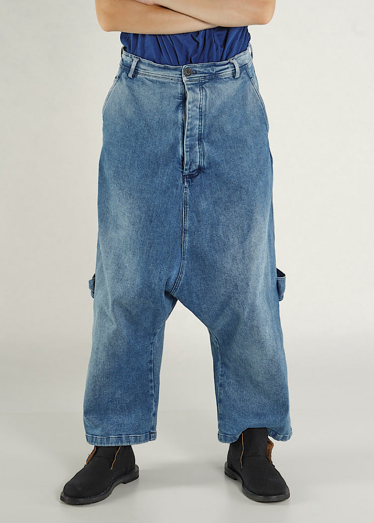 PRE-ORDER RUNDHOLZ MAINLINE TROUSER *INDIGO FADED* (Shown in INDIGO STONEWASH)